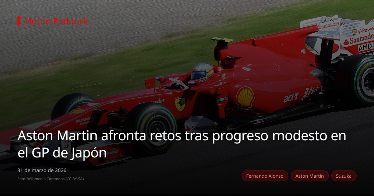 Aston Martin afronta retos tras progreso modesto en el GP de Japón