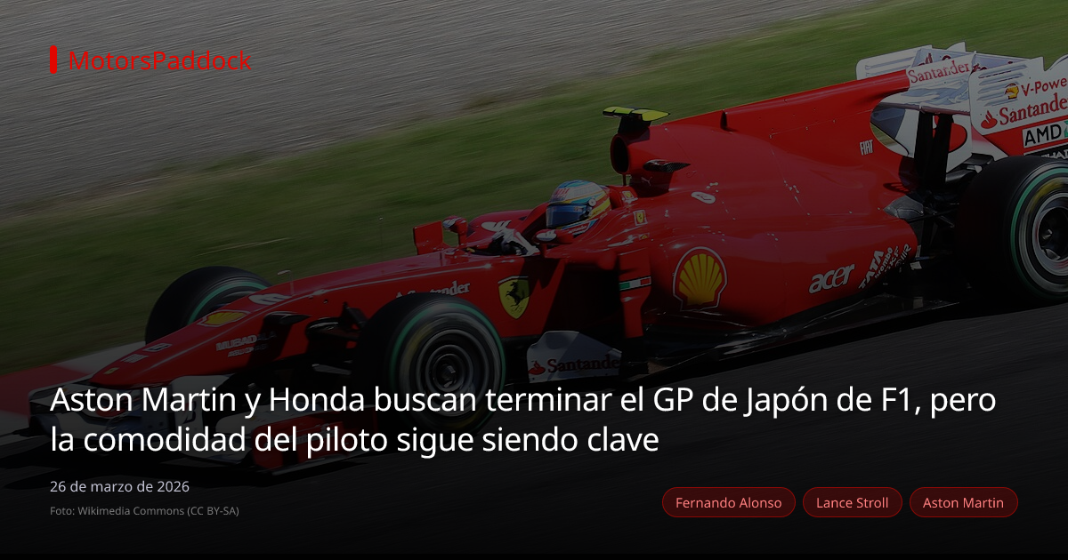 Aston Martin y Honda buscan terminar el GP de Japón de F1, pero la comodidad del piloto sigue siendo clave