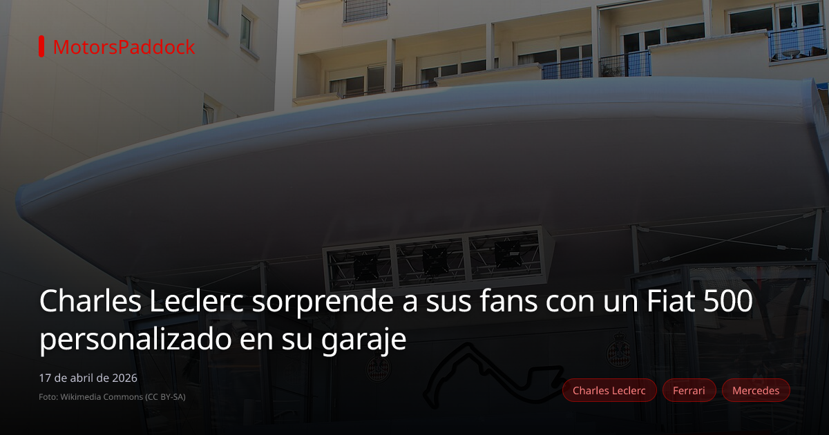 Charles Leclerc sorprende a sus fans con un Fiat 500 personalizado en su garaje