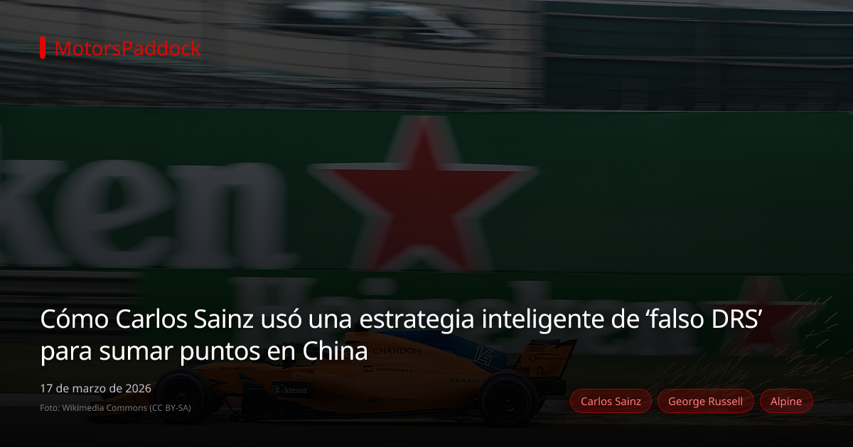 Cómo Carlos Sainz usó una estrategia inteligente de ‘falso DRS’ para sumar puntos en China