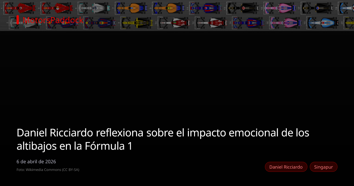 Daniel Ricciardo reflexiona sobre el impacto emocional de los altibajos en la Fórmula 1