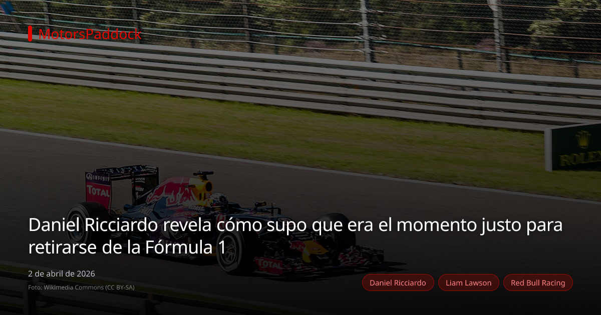 Daniel Ricciardo revela cómo supo que era el momento justo para retirarse de la Fórmula 1