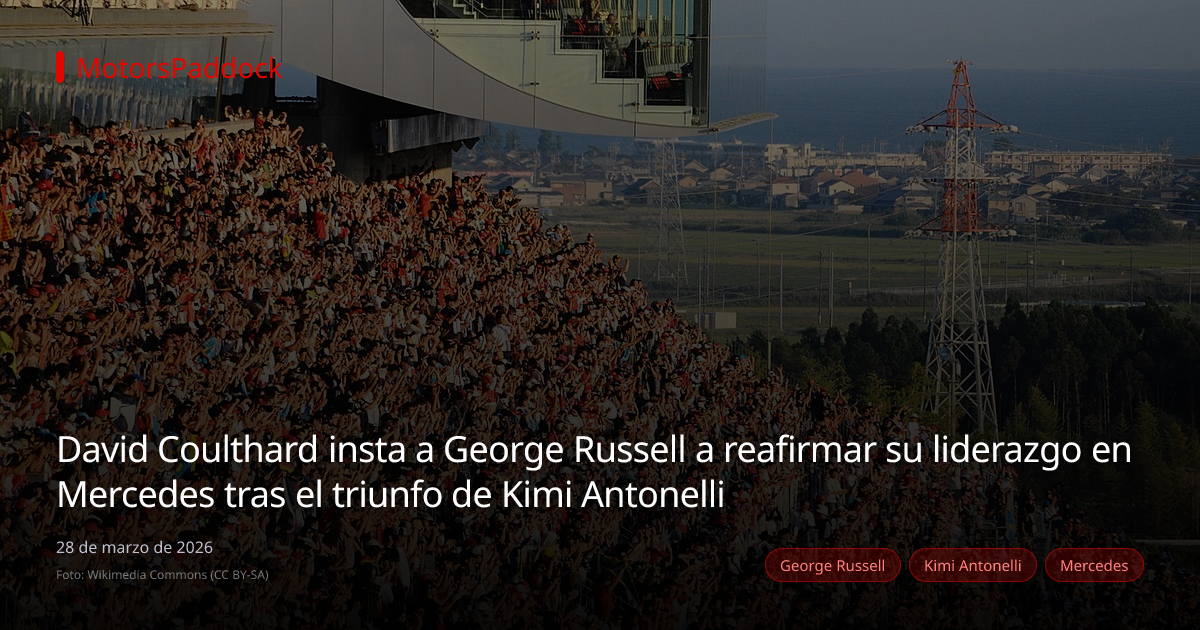 David Coulthard insta a George Russell a reafirmar su liderazgo en Mercedes tras el triunfo de Kimi Antonelli