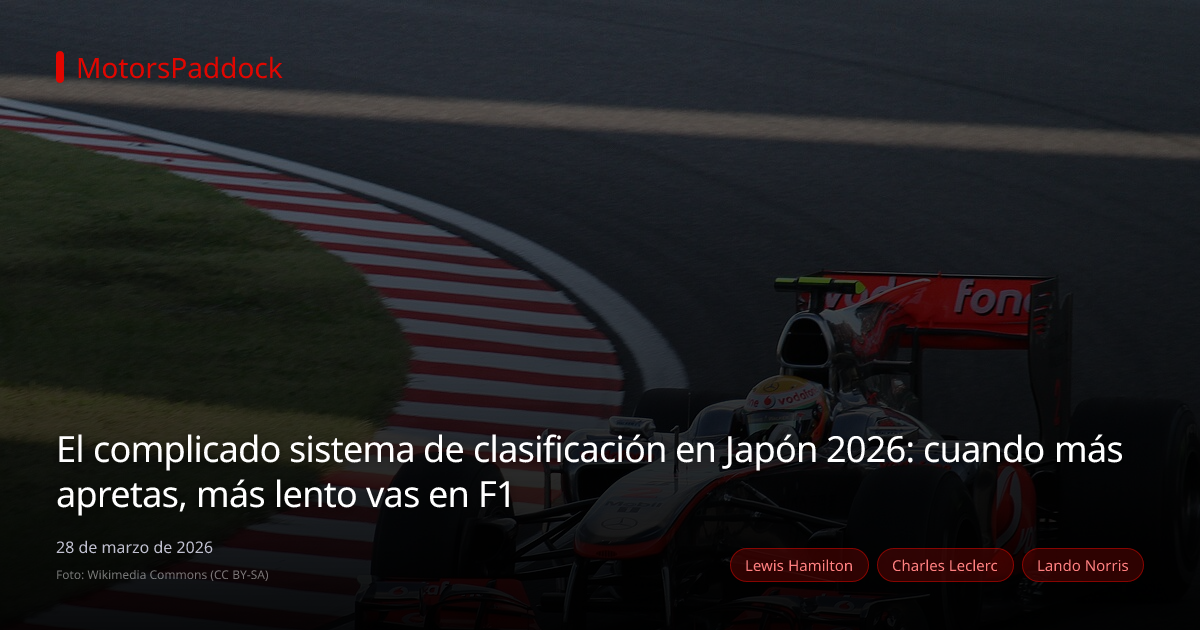 El complicado sistema de clasificación en Japón 2026: cuando más apretas, más lento vas en F1