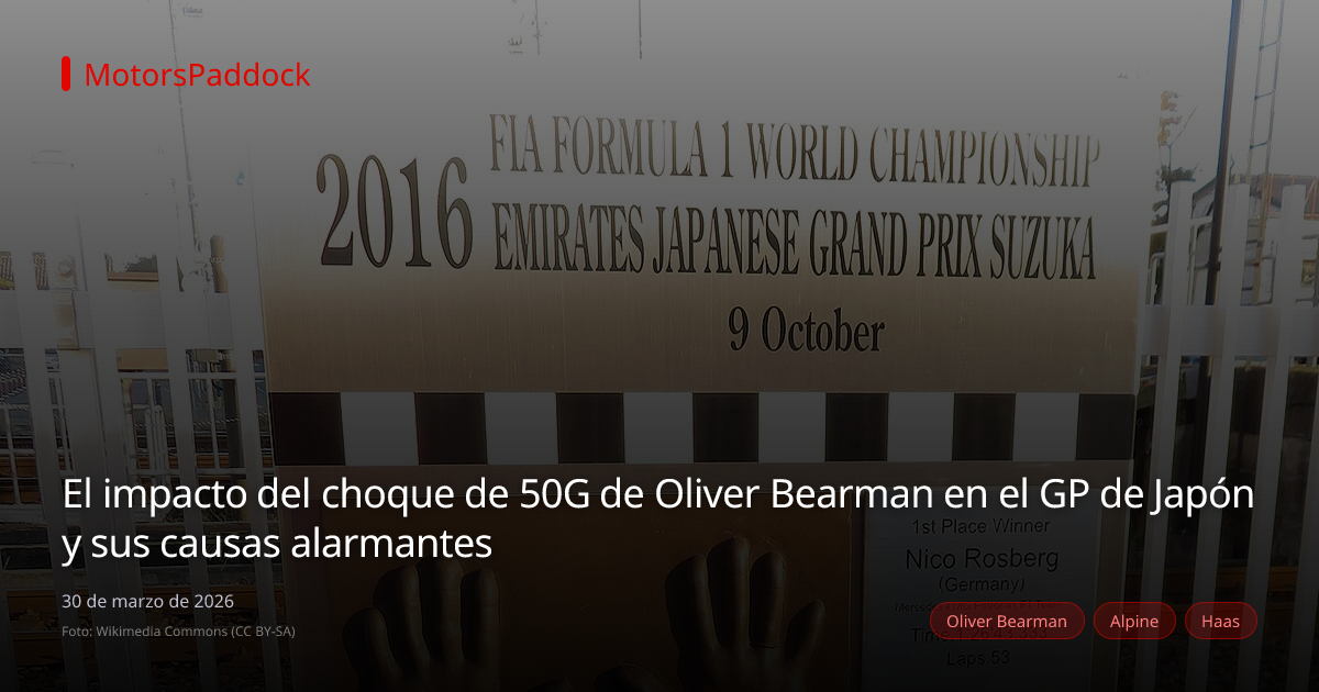El impacto del choque de 50G de Oliver Bearman en el GP de Japón y sus causas alarmantes