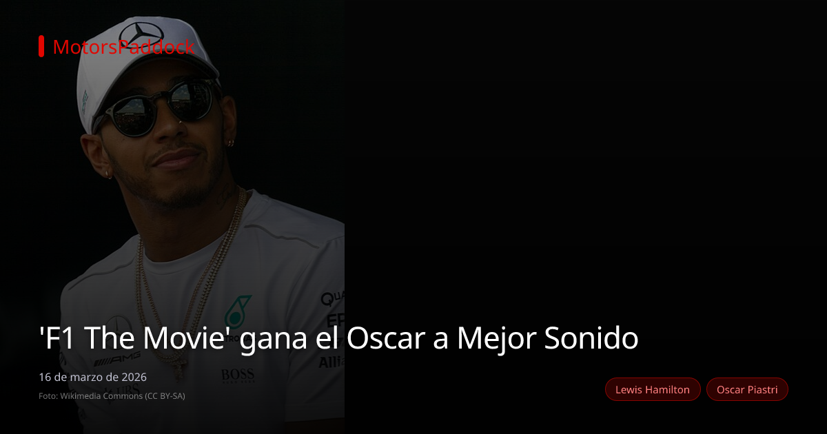 'F1 The Movie' gana el Oscar a Mejor Sonido