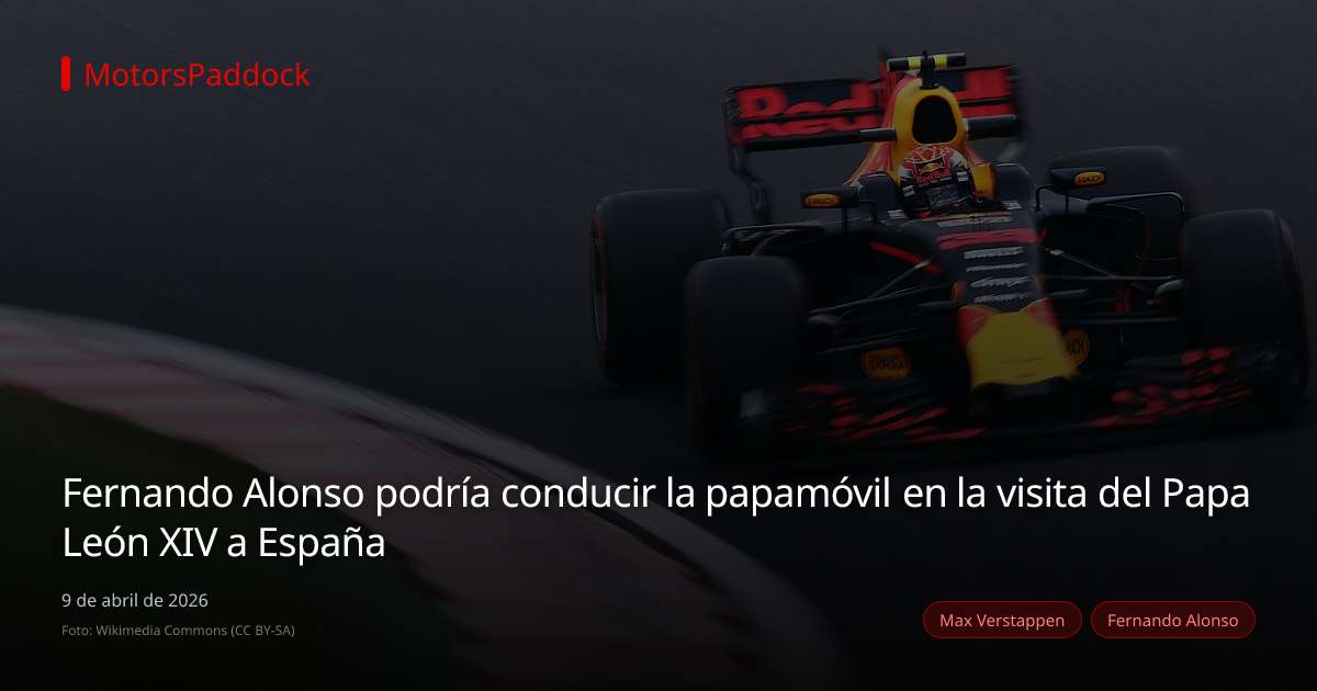 Fernando Alonso podría conducir la papamóvil en la visita del Papa León XIV a España
