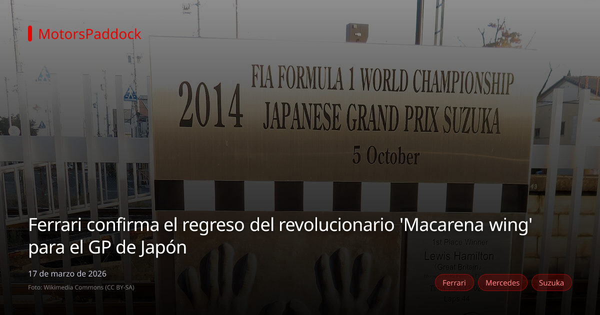 Ferrari confirma el regreso del revolucionario 'Macarena wing' para el GP de Japón