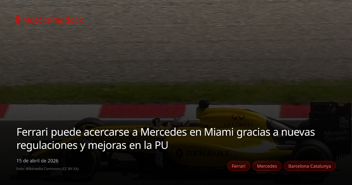 Ferrari puede acercarse a Mercedes en Miami gracias a nuevas regulaciones y mejoras en la PU