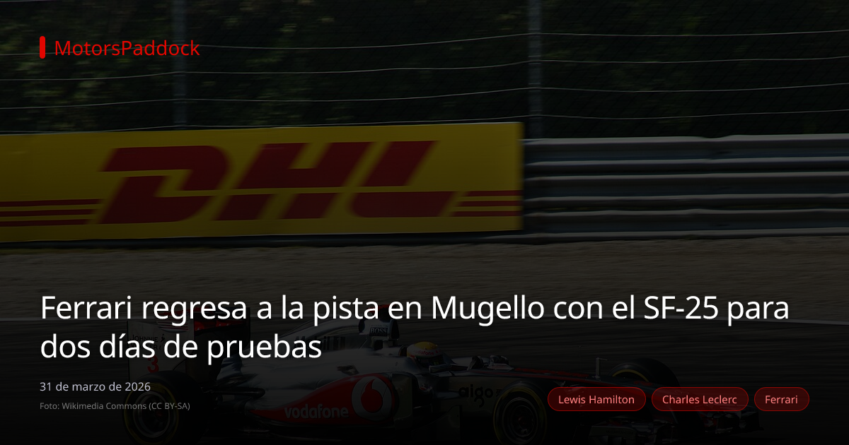 Ferrari regresa a la pista en Mugello con el SF-25 para dos días de pruebas