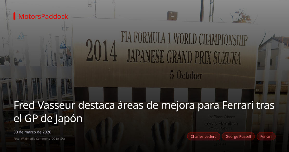 Fred Vasseur destaca áreas de mejora para Ferrari tras el GP de Japón