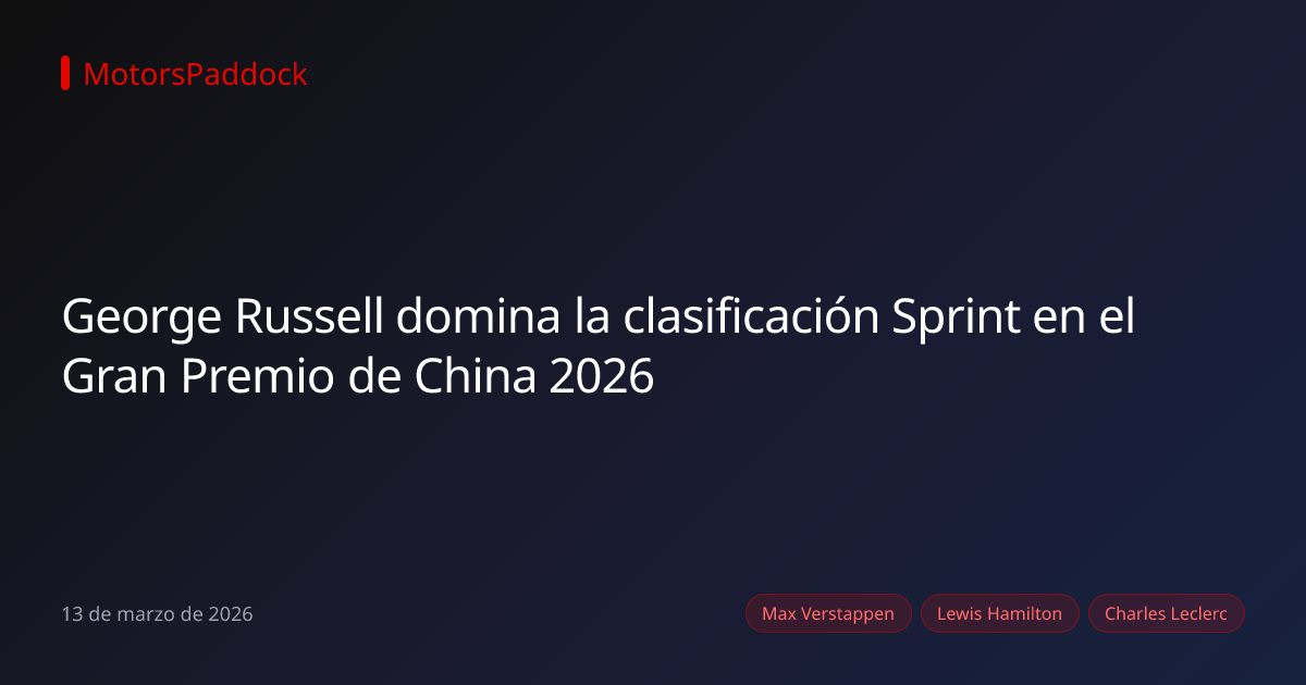 George Russell domina la clasificación Sprint en el Gran Premio de China 2026
