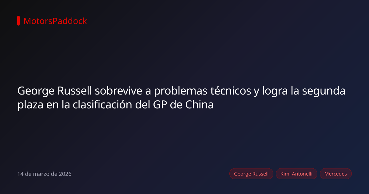 George Russell sobrevive a problemas técnicos y logra la segunda plaza en la clasificación del GP de China