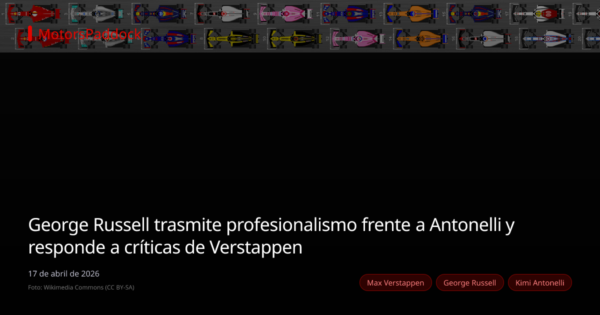 George Russell trasmite profesionalismo frente a Antonelli y responde a críticas de Verstappen