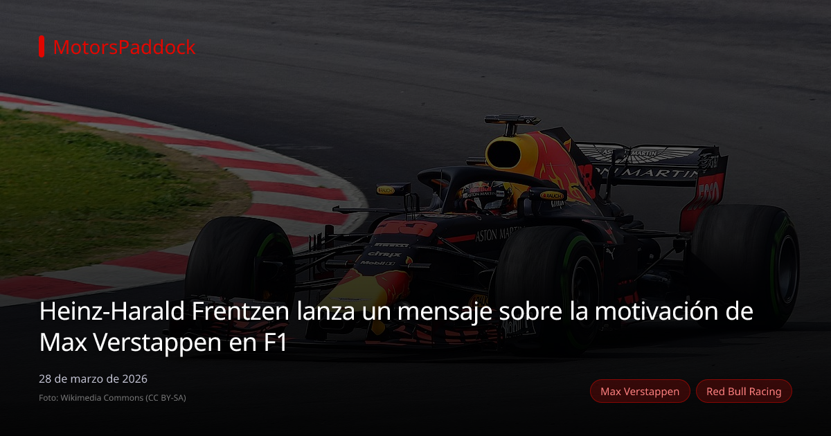 Heinz-Harald Frentzen lanza un mensaje sobre la motivación de Max Verstappen en F1