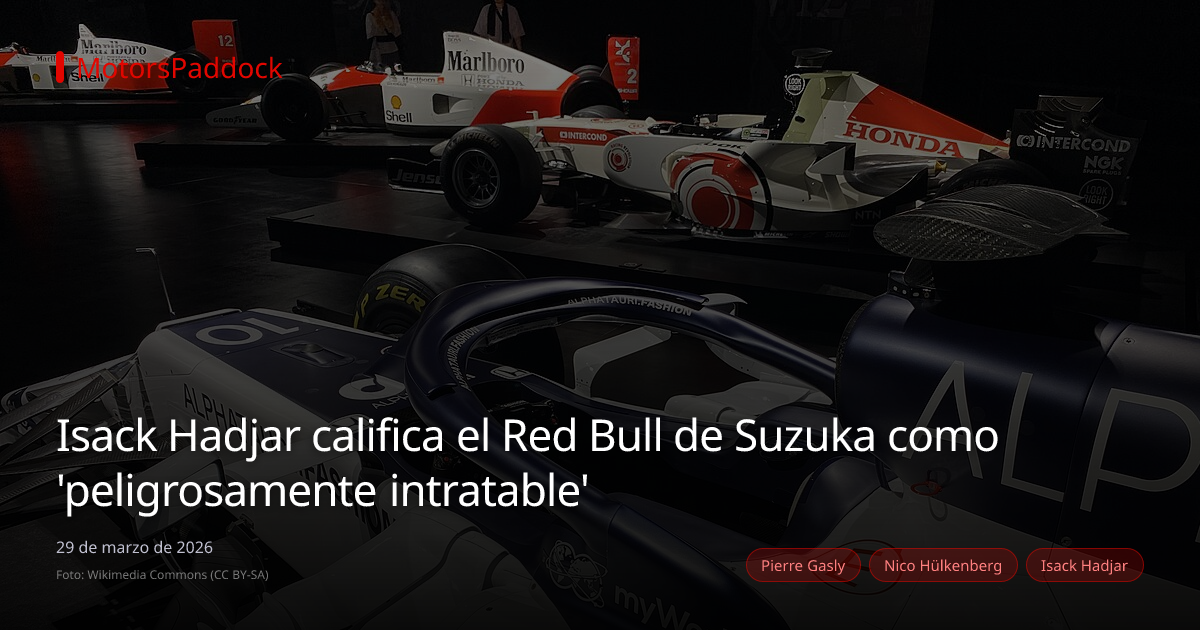 Isack Hadjar califica el Red Bull de Suzuka como 'peligrosamente intratable'