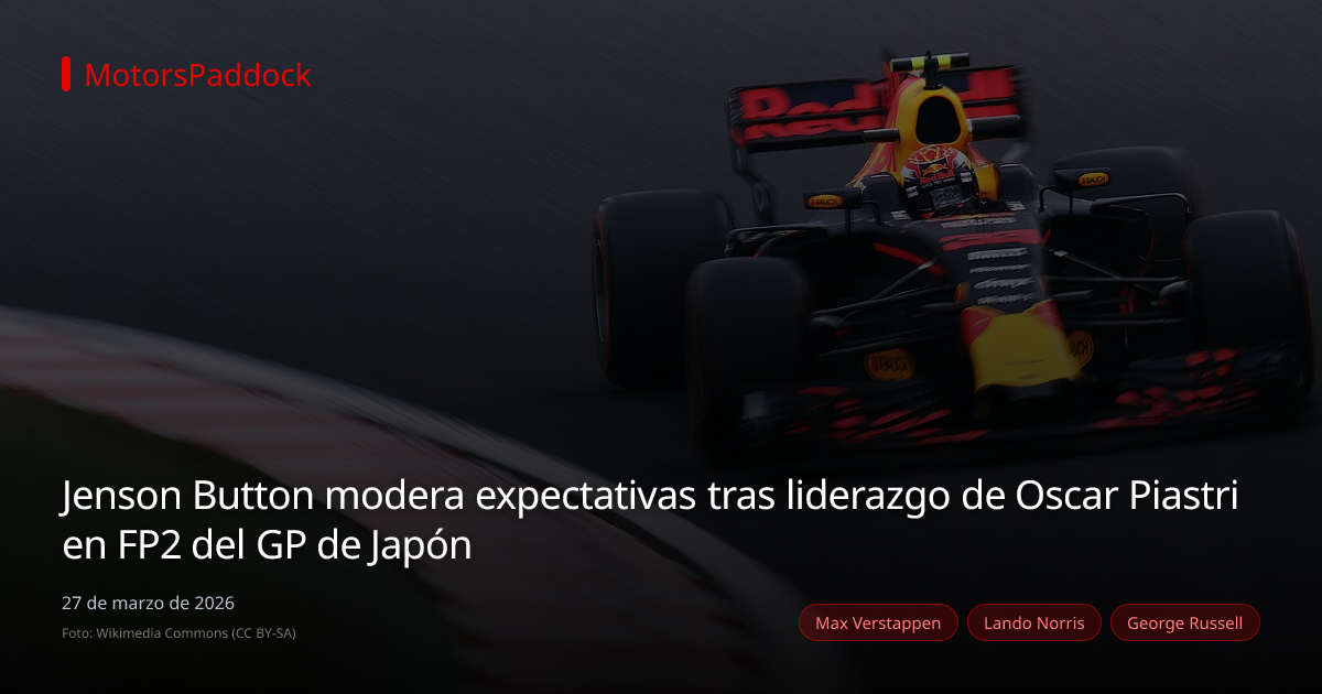 Jenson Button modera expectativas tras liderazgo de Oscar Piastri en FP2 del GP de Japón