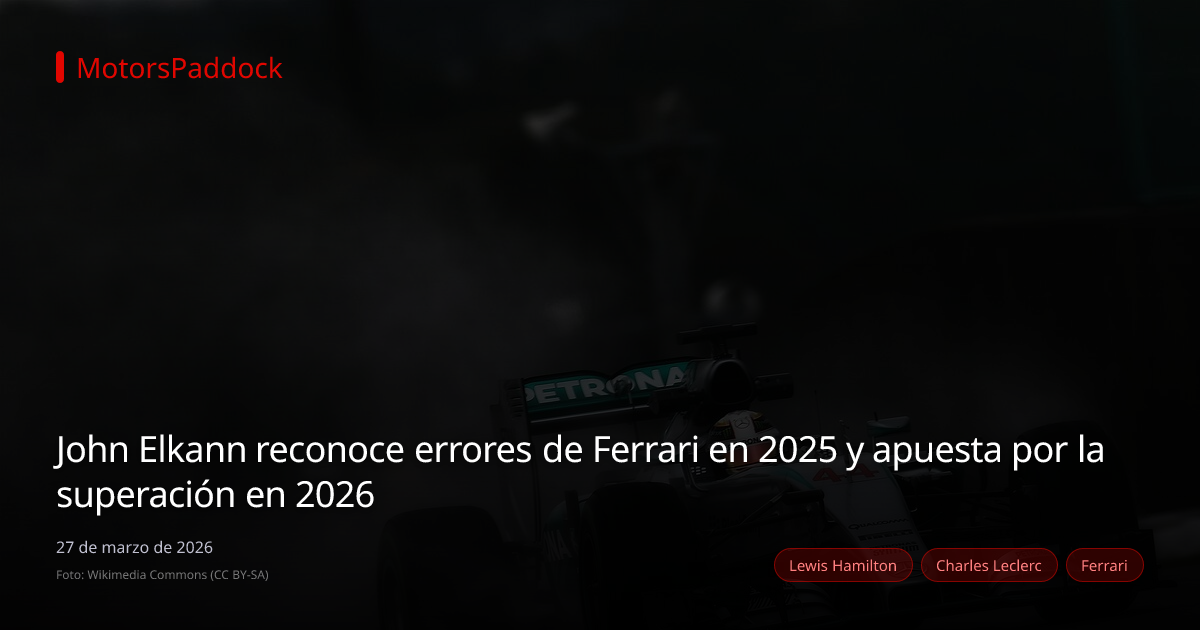 John Elkann reconoce errores de Ferrari en 2025 y apuesta por la superación en 2026