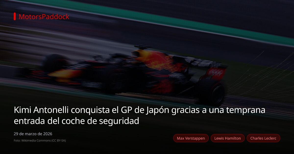 Kimi Antonelli conquista el GP de Japón gracias a una temprana entrada del coche de seguridad