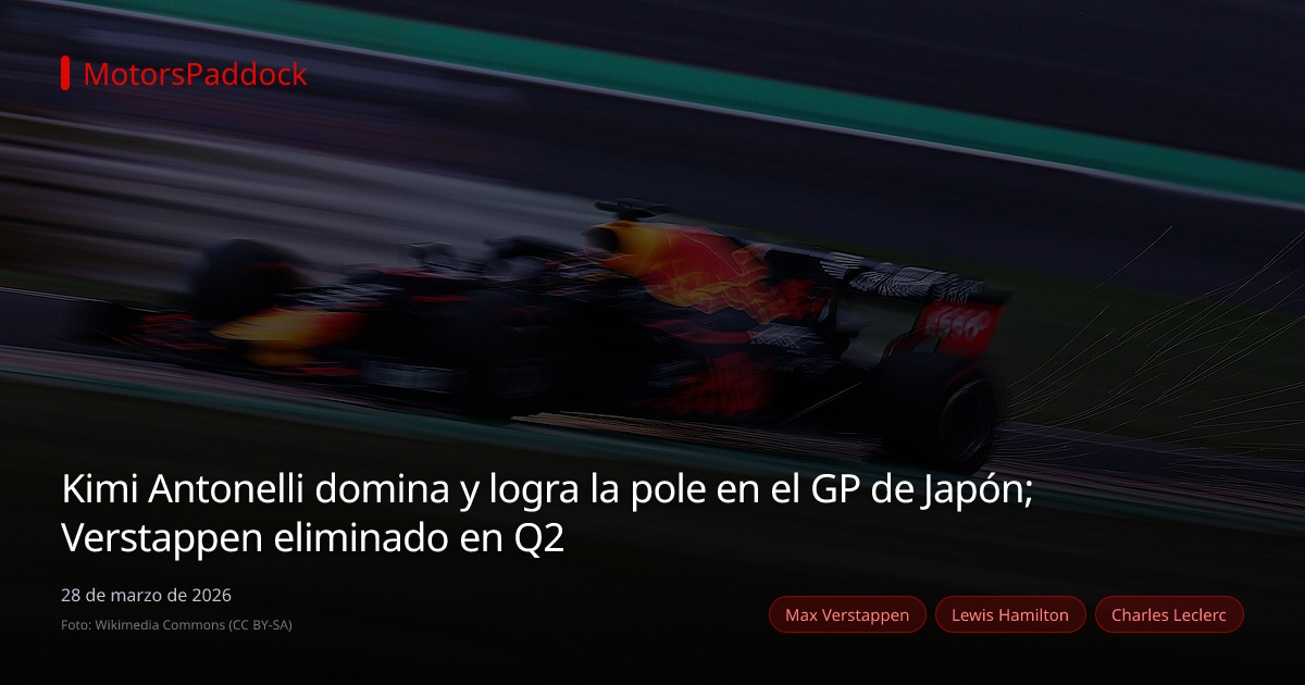 Kimi Antonelli domina y logra la pole en el GP de Japón; Verstappen eliminado en Q2