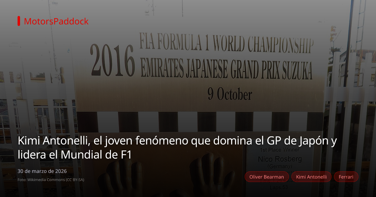 Kimi Antonelli, el joven fenómeno que domina el GP de Japón y lidera el Mundial de F1