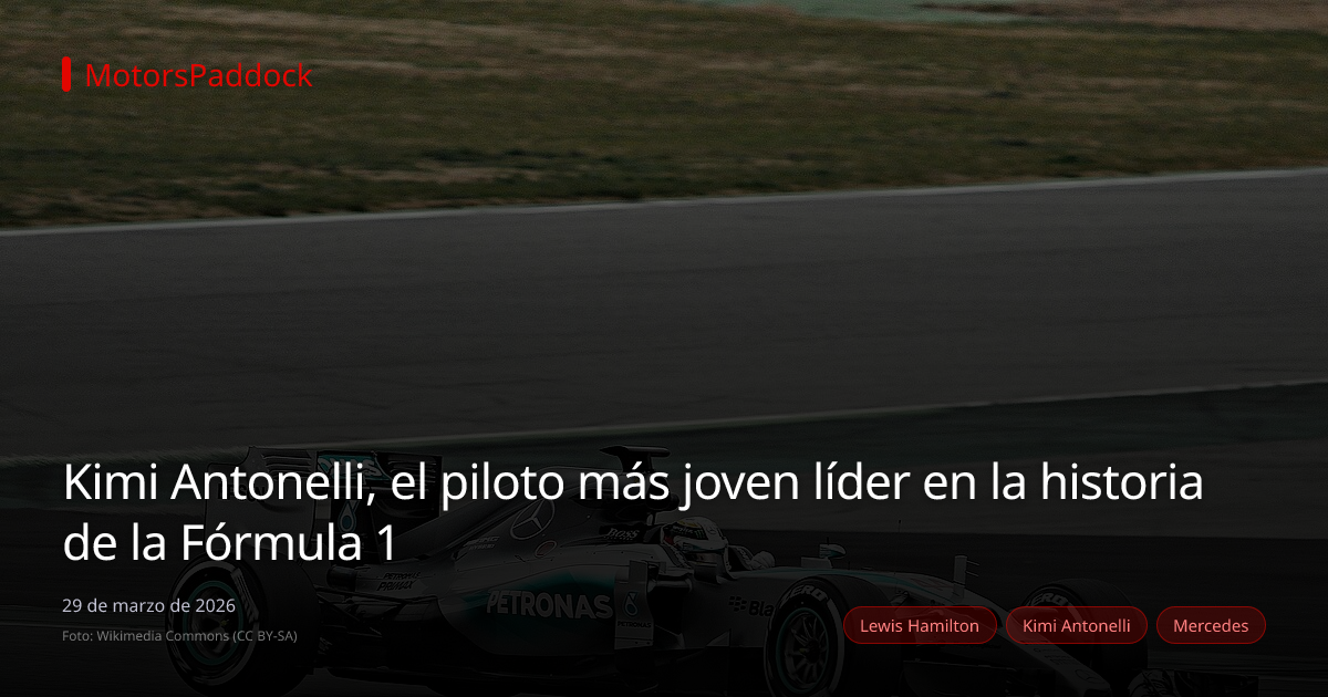 Kimi Antonelli, el piloto más joven líder en la historia de la Fórmula 1