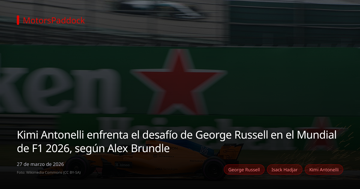 Kimi Antonelli enfrenta el desafío de George Russell en el Mundial de F1 2026, según Alex Brundle