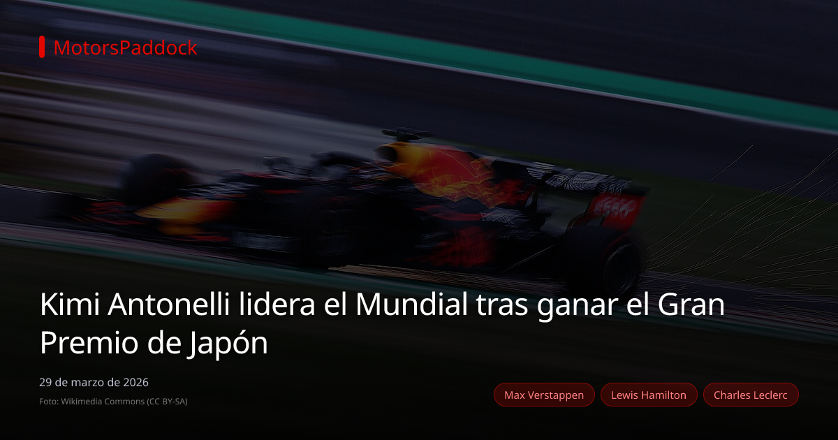 Kimi Antonelli lidera el Mundial tras ganar el Gran Premio de Japón