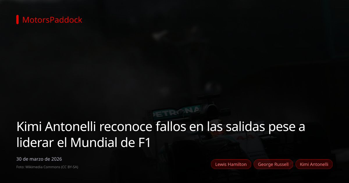 Kimi Antonelli reconoce fallos en las salidas pese a liderar el Mundial de F1