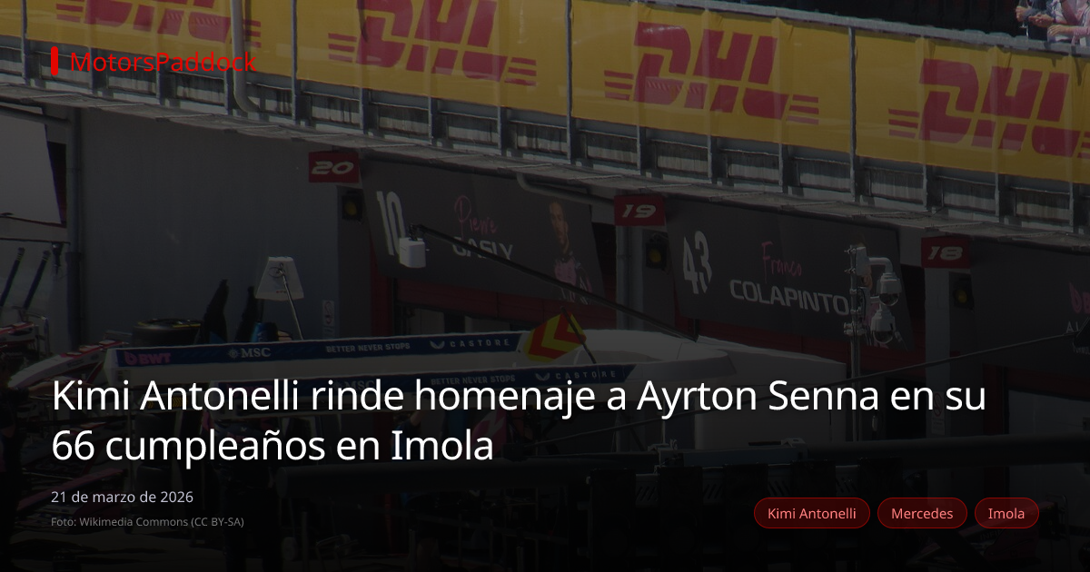 Kimi Antonelli rinde homenaje a Ayrton Senna en su 66 cumpleaños en Imola