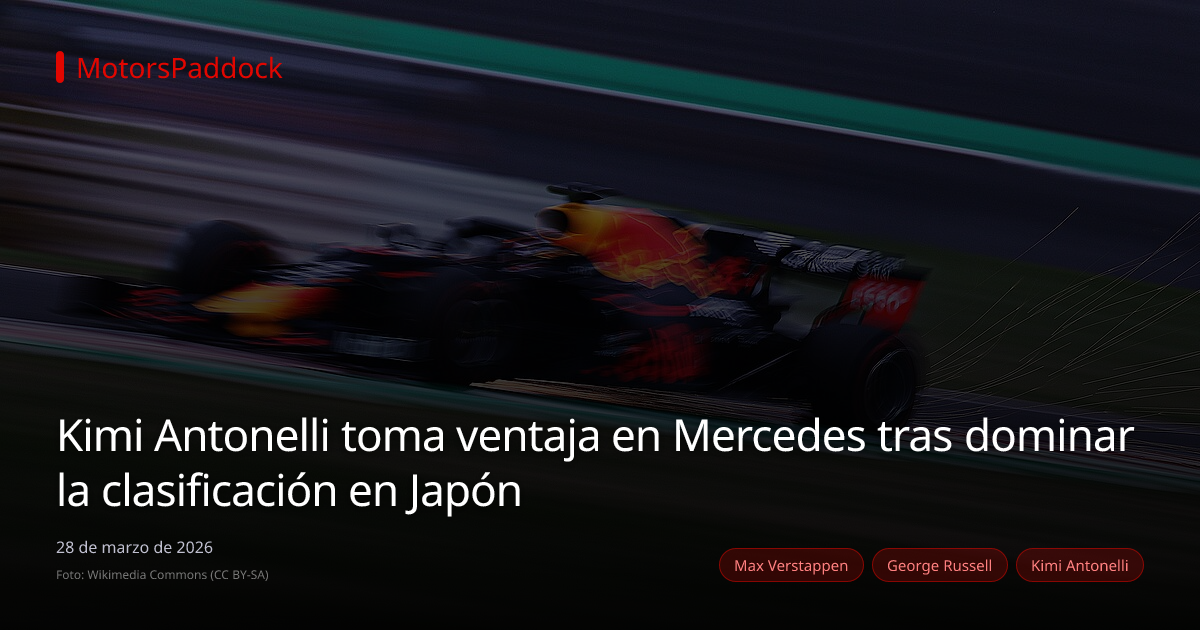 Kimi Antonelli toma ventaja en Mercedes tras dominar la clasificación en Japón