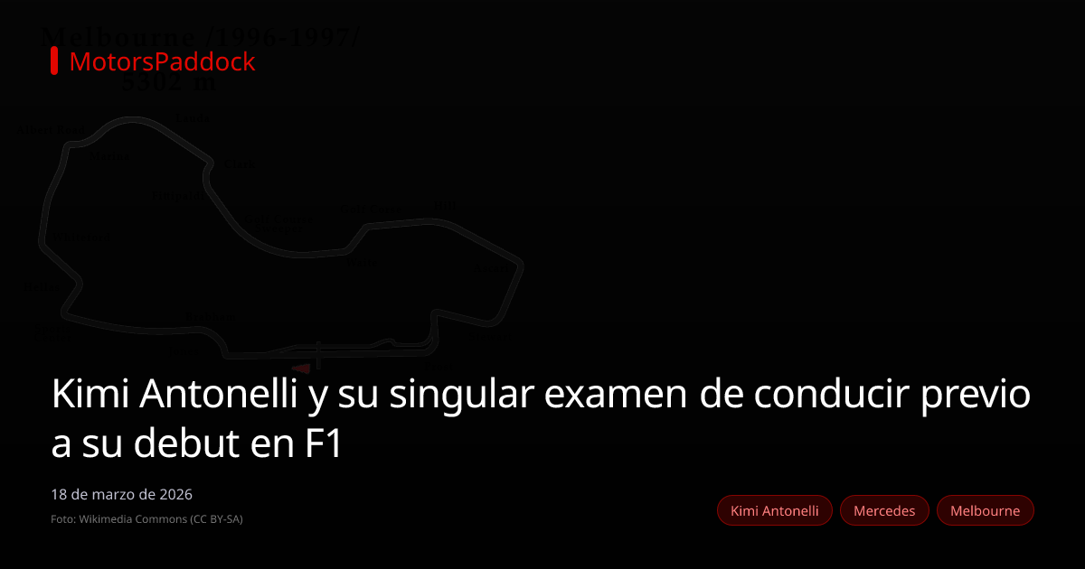 Kimi Antonelli y su singular examen de conducir previo a su debut en F1