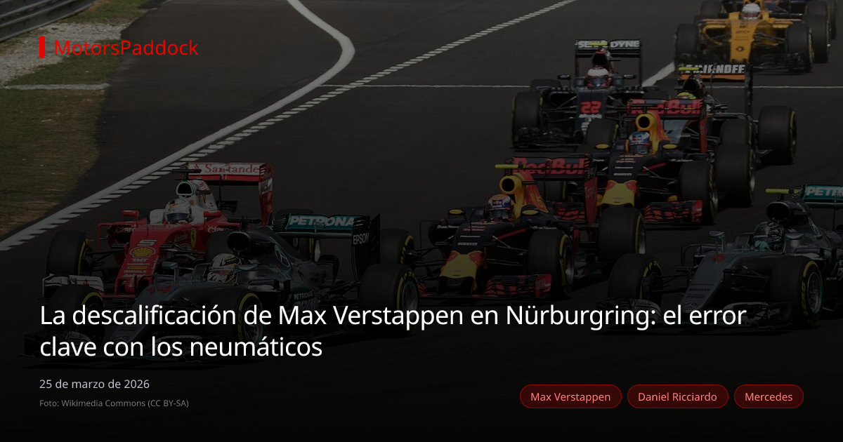 La descalificación de Max Verstappen en Nürburgring: el error clave con los neumáticos