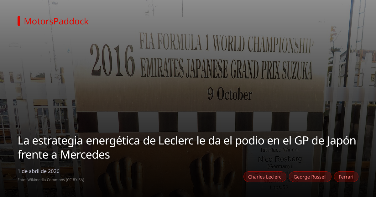 La estrategia energética de Leclerc le da el podio en el GP de Japón frente a Mercedes