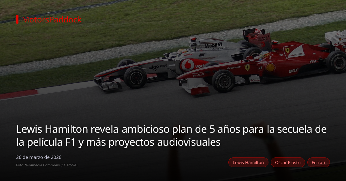Lewis Hamilton revela ambicioso plan de 5 años para la secuela de la película F1 y más proyectos audiovisuales