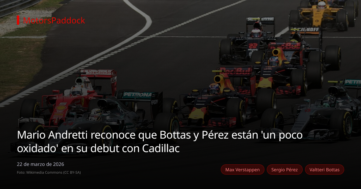Mario Andretti reconoce que Bottas y Pérez están 'un poco oxidado' en su debut con Cadillac