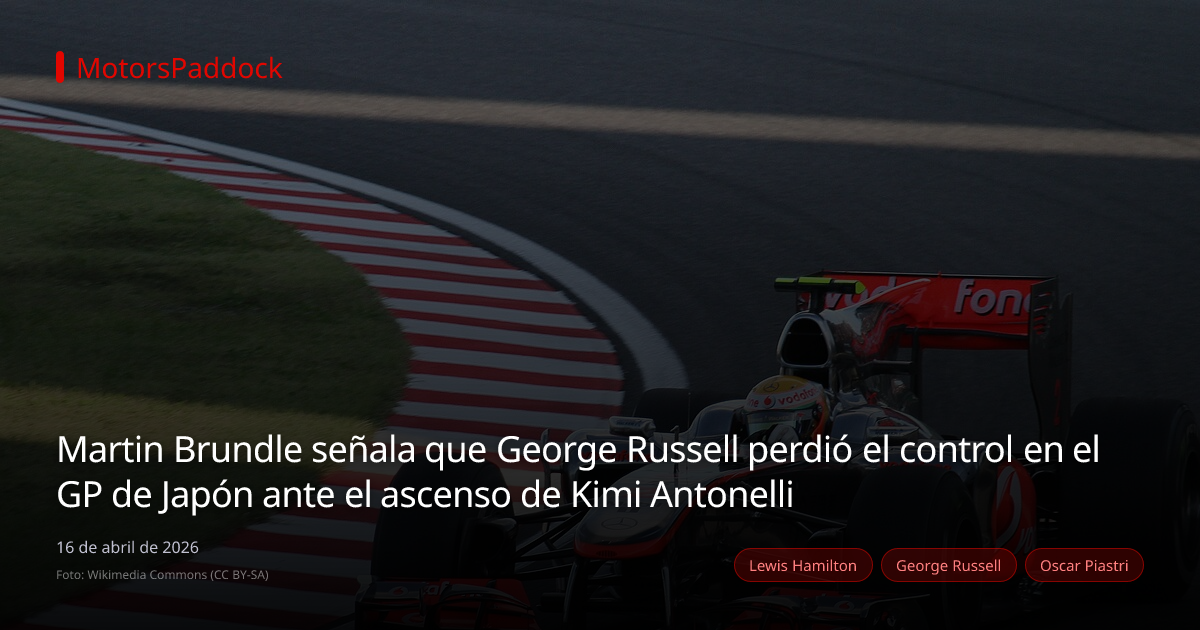 Martin Brundle señala que George Russell perdió el control en el GP de Japón ante el ascenso de Kimi Antonelli
