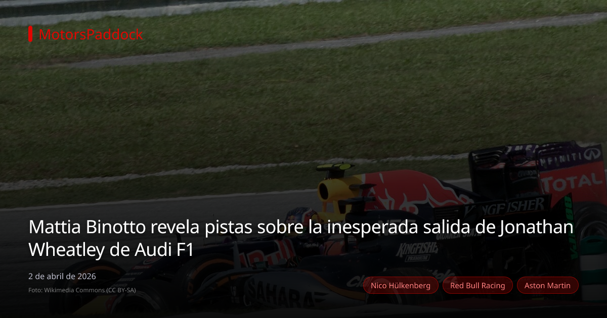 Mattia Binotto revela pistas sobre la inesperada salida de Jonathan Wheatley de Audi F1