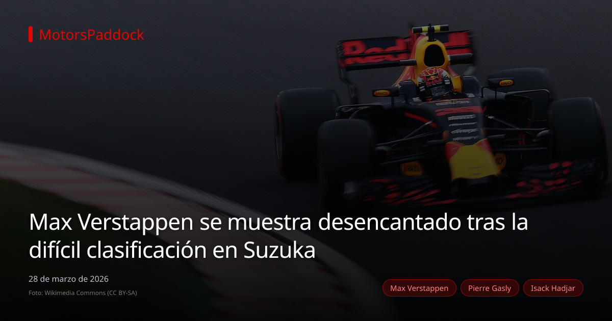 Max Verstappen se muestra desencantado tras la difícil clasificación en Suzuka