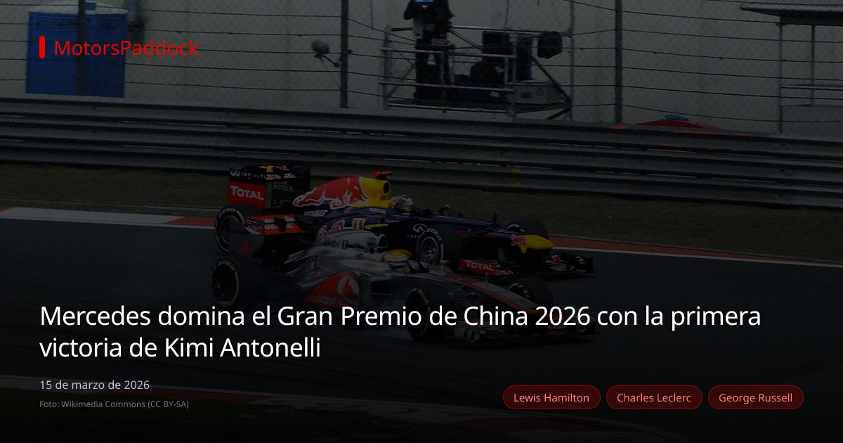 Mercedes domina el Gran Premio de China 2026 con la primera victoria de Kimi Antonelli