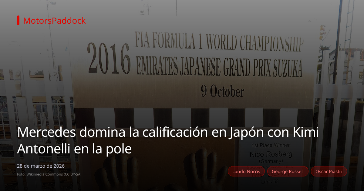 Mercedes domina la calificación en Japón con Kimi Antonelli en la pole