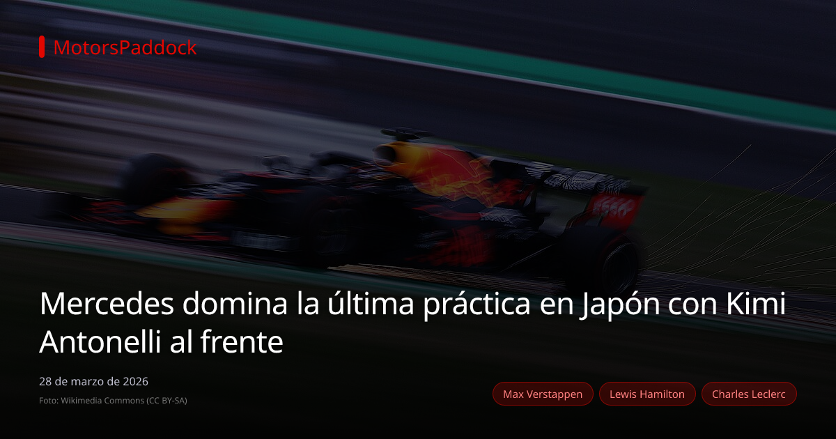 Mercedes domina la última práctica en Japón con Kimi Antonelli al frente