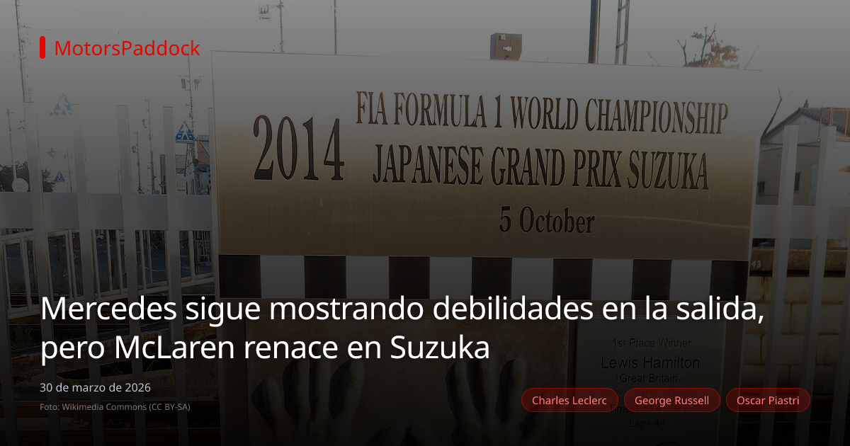 Mercedes sigue mostrando debilidades en la salida, pero McLaren renace en Suzuka