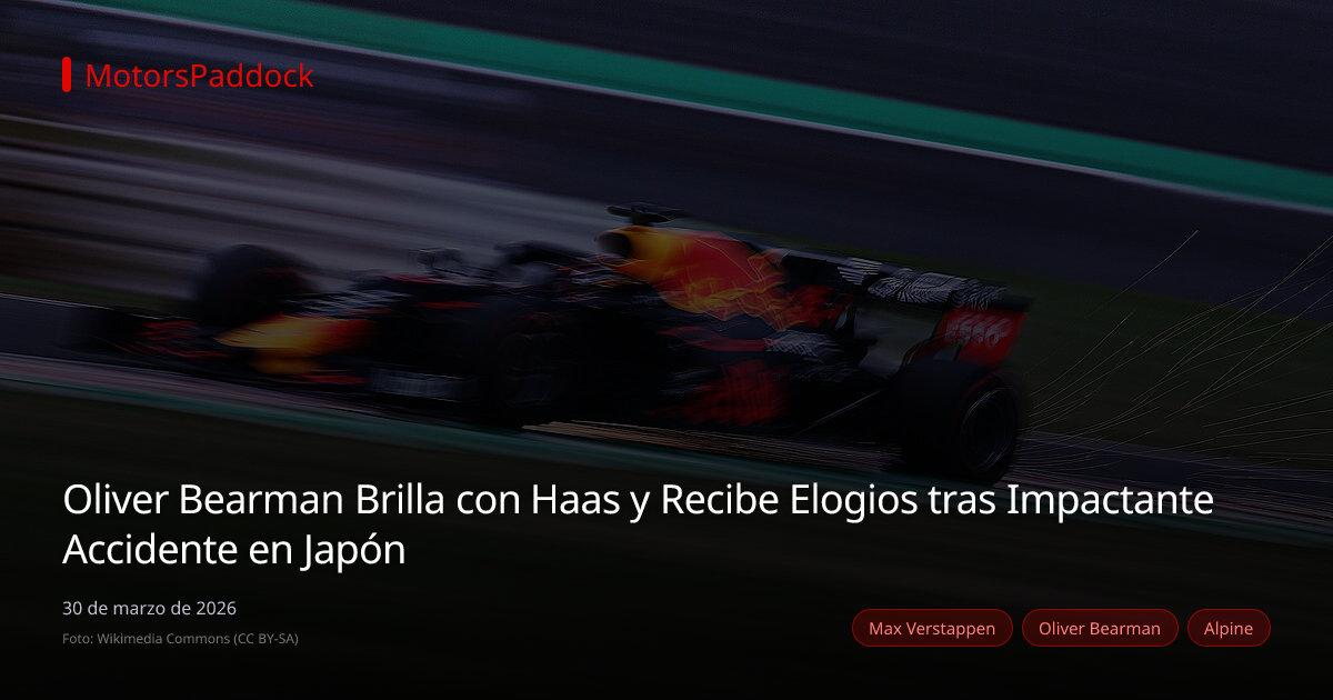 Oliver Bearman Brilla con Haas y Recibe Elogios tras Impactante Accidente en Japón