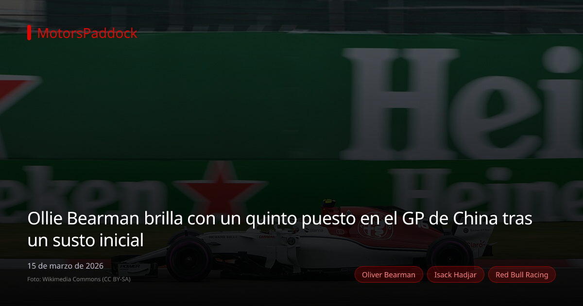 Ollie Bearman brilla con un quinto puesto en el GP de China tras un susto inicial