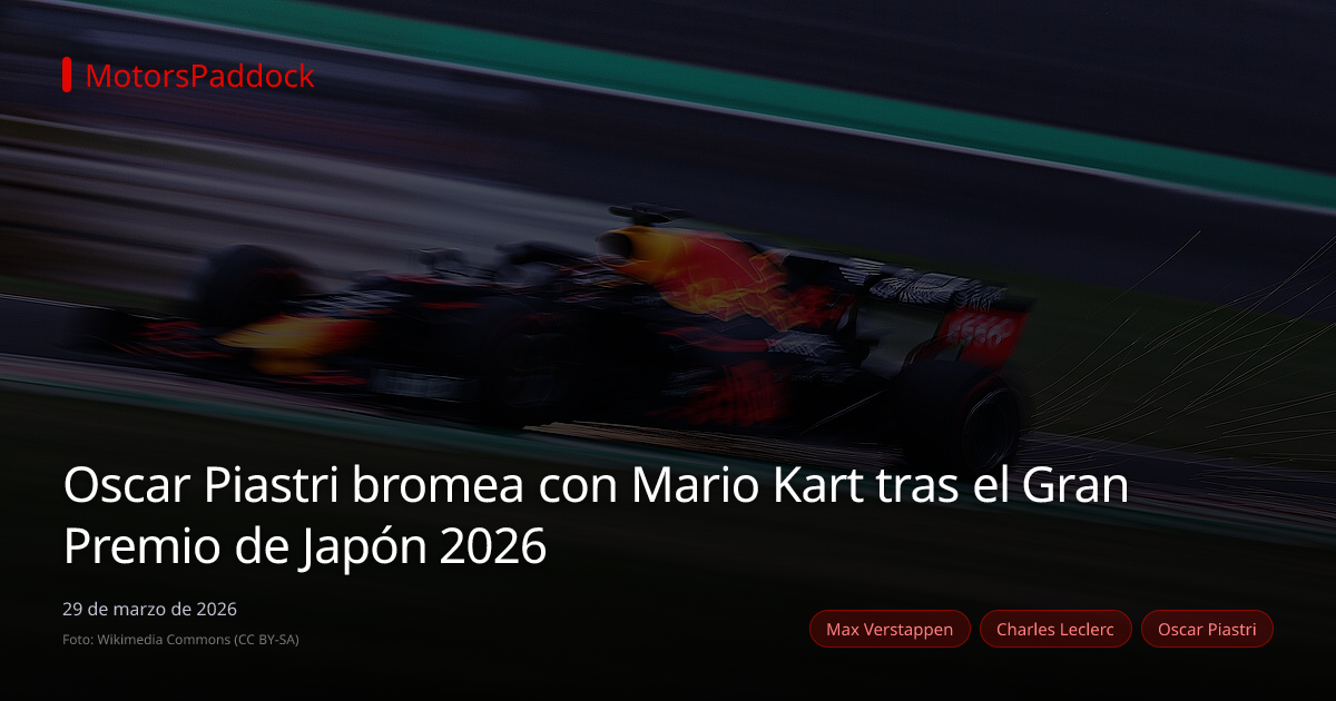 Oscar Piastri bromea con Mario Kart tras el Gran Premio de Japón 2026