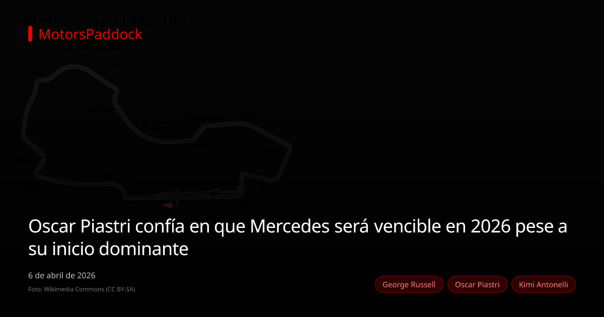 Oscar Piastri confía en que Mercedes será vencible en 2026 pese a su inicio dominante