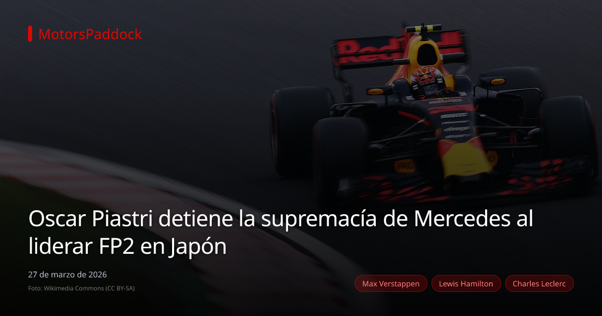 Oscar Piastri detiene la supremacía de Mercedes al liderar FP2 en Japón