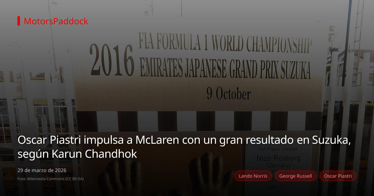 Oscar Piastri impulsa a McLaren con un gran resultado en Suzuka, según Karun Chandhok