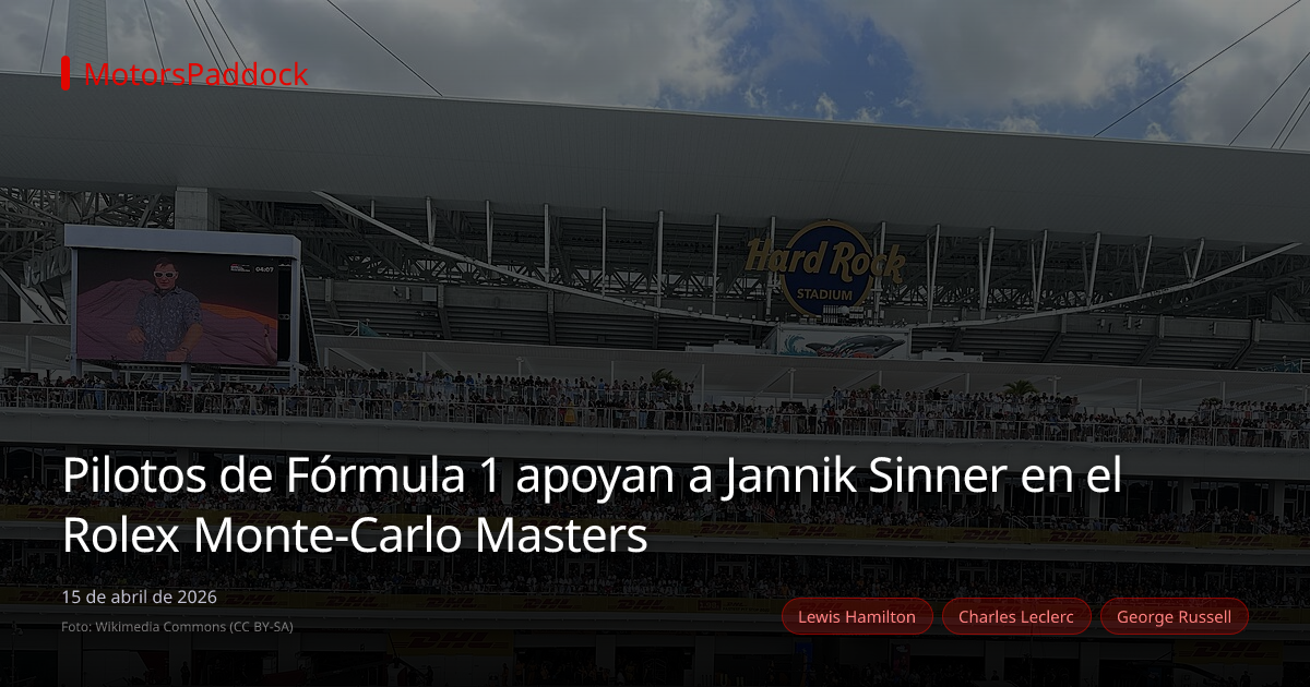 Pilotos de Fórmula 1 apoyan a Jannik Sinner en el Rolex Monte-Carlo Masters